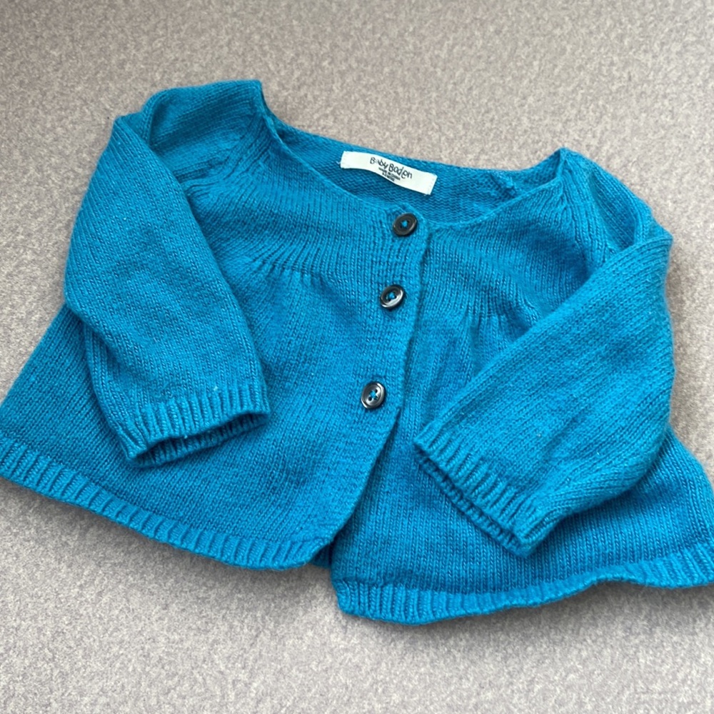 Baby Boden Cardigan Sweater in Blue, 0-3 Months